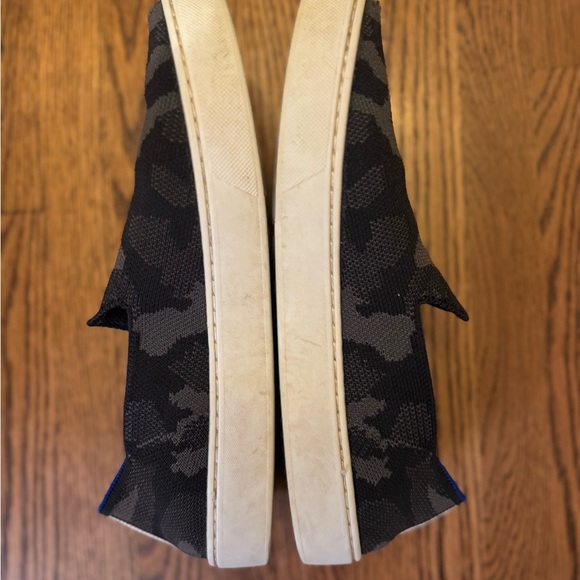 Rothy's The Original Slip On Sneaker Loafers Camo - Black and Gray Size 8 - Picture 4 of 10